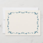 Whimsical Hand Illustrated Couples Bridal Shower Einladung (Rückseite)