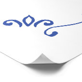 Whimsical Hand Letted Illustriert Dinner Hochzeit Poster (Ecke)