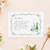 Whimsical Hand Letted Illustriert Info Card RSVP Karte