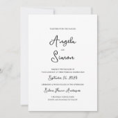Whimsical Hand Letted Illustriert Wedding Einladung (Vorderseite)