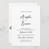 Whimsical Hand Letted Illustriert Wedding Einladung (Vorne/Hinten)