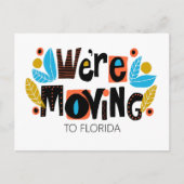 Whimsical Hand Letter New Address Post Card Ankündigungspostkarte (Vorderseite)