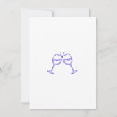 Whimsical Hand Lettered Elegant Royal Blue Wedding Save The Date (Rückseite)