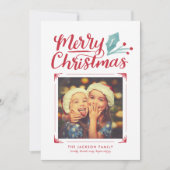 Whimsical Hand Weihnachts-Foto Feiertagskarte (Vorderseite)