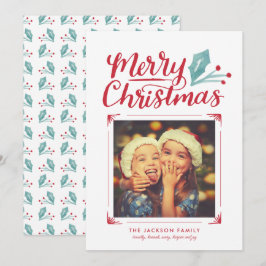 Whimsical Hand Weihnachts-Foto Feiertagskarte