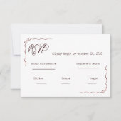 Whimsical Hand Written Scribble Wedding RSVP  (Vorderseite)
