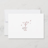 Whimsical Hand Written Scribble Wedding RSVP  (Rückseite)