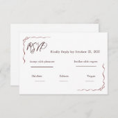 Whimsical Hand Written Scribble Wedding RSVP (Vorne/Hinten)