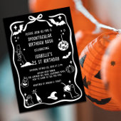 Whimsical Hand Zeichnen Halloween Geburtstag Einladung