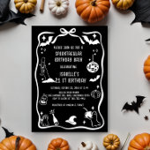 Whimsical Hand Zeichnen Halloween Geburtstag Einladung