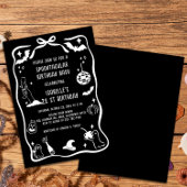 Whimsical Hand Zeichnen Halloween Geburtstag Einladung