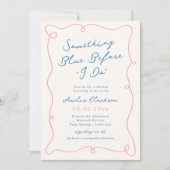 Whimsical Hand zeichnet etwas Blaues Brautparty Einladung (Vorderseite)