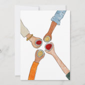 Whimsical Handdrawn Doodles Unique Thanksgiving Einladung (Rückseite)