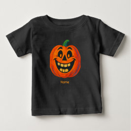 Whimsical Handgemalt Jack-o'-Lantern Baby T-shirt