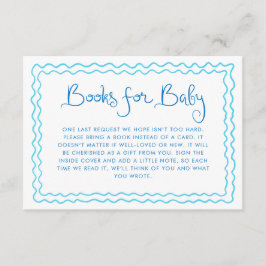 Whimsical Handgeschriebene Blue Books für Baby Begleitkarte