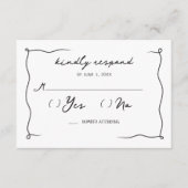 Whimsical handgeschriebene Cherry Wedding Begleitkarte (Vorderseite)