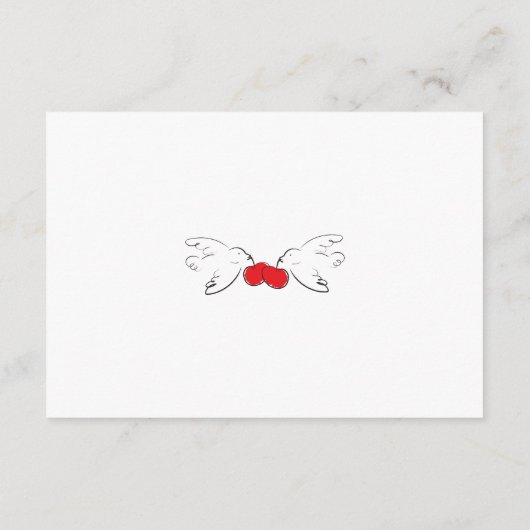 Whimsical handgeschriebene Cherry Wedding Begleitkarte (Rückseite)