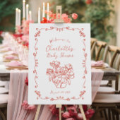 Whimsical Handgeschriebenes Illustriertes Babydusc Poster