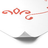 Whimsical Handgeschriebenes Illustriertes Babydusc Poster (Ecke)