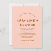 Whimsical handgezeichnet Bold farbenfrohe Hochzeit Einladung (Vorderseite)