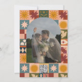 Whimsical handgezeichnet Bold farbenfrohe Hochzeit Einladung (Rückseite)