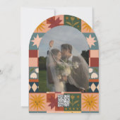 Whimsical handgezeichnet Bold farbenfrohe Hochzeit Einladung (Rückseite)