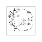 Whimsical handgezeichnet botanisch aus der Bibliot Gummistempel (Prägung)