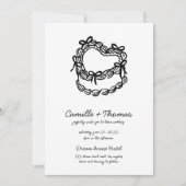 Whimsical handGezeichnet Cake Foto Hochzeitsfeiern Save The Date (Vorderseite)