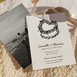 Whimsical handGezeichnet Cake Foto Hochzeitsfeiern Save The Date