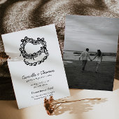 Whimsical handGezeichnet Cake Foto Hochzeitsfeiern Save The Date