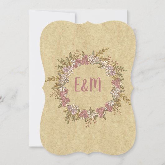 Whimsical handgezeichnet Hochzeit rustikale Hunde Einladung