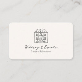 Whimsical, handgezeichnet, illustriert visitenkarte