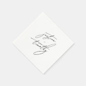 Whimsical handGezeichnet Kuchen Hochzeit Napkins Serviette (Ecke)