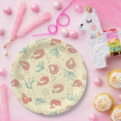 Whimsical handgezeichnete Garnelen-Sommerparty, Pappteller (Party)