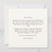 Whimsical, handgezeichnete Hochzeit danke Karte (Rückseite)