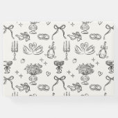 Whimsical, handgezeichnete Hochzeit Gästebuch (Rückseite)