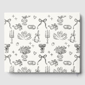 Whimsical, handgezeichnete Hochzeit Gästebuch (Rückseite)