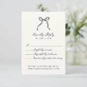 Whimsical, handgezeichnete Hochzeit Rsvp Karte (Stehend Vorderseite)