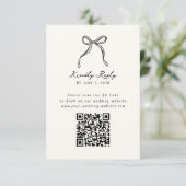 Whimsical, handgezeichnete Hochzeitsstift QR-UAwg RSVP Karte (Stehend Vorderseite)