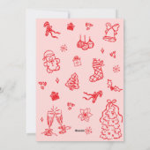 Whimsical Handgezeichnetes Bogen-Foto Weihnachten (Rückseite)