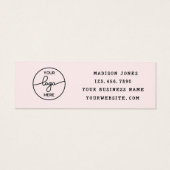 Whimsical Handmade with Love Script Heart Bow Logo (Rückseite)