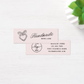 Whimsical Handmade with Love Script Heart Bow Logo (Schreibtisch)