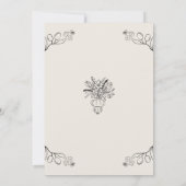 Whimsical Handschrift Bridal Brunch Einladung (Rückseite)