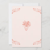 Whimsical Handschrift Bridal Brunch Einladung (Rückseite)