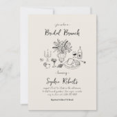 Whimsical Handschrift Bridal Brunch Einladung (Vorderseite)