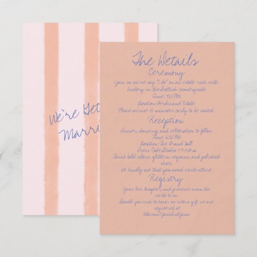 Whimsical Handschriftlich Modern Boho Begleitkarte (Vorne/Hinten)