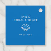 Whimsical Handwriting Blue Vielen Dank Geschenkanhänger (Rückseite)