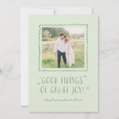 Whimsical Handwriting Good Tidings Weihnachten (Vorderseite)