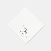 Whimsical Handwriting Serviette (Ecke)