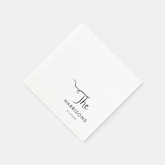 Whimsical Handwriting Serviette (Ecke)